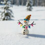 Handmade Felt Benedict The Snowman Decoration, thumbnail 2 of 4