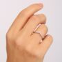 White Gold Natural Diamond Wishbone Ring, thumbnail 1 of 6