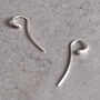 Flo Sculptural Drop Earrings – Modern Minimalist Sterling Silver, thumbnail 1 of 10