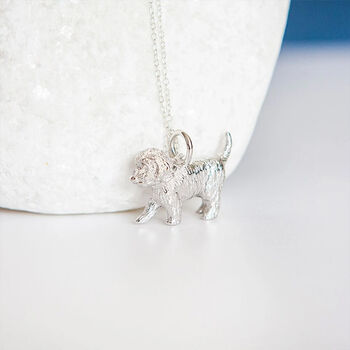 Cockapoo Necklace In Sterling Silver, 2 of 10