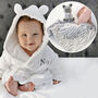 Personalised White Baby Gown And Zebra Comforter Set, thumbnail 1 of 11