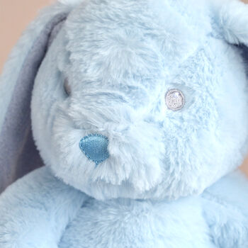 Personalised Blue Baby Boy Bunny Soft Toy, 3 of 4