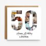 Personalised 50th Birthday Photo Collage Card, thumbnail 1 of 7