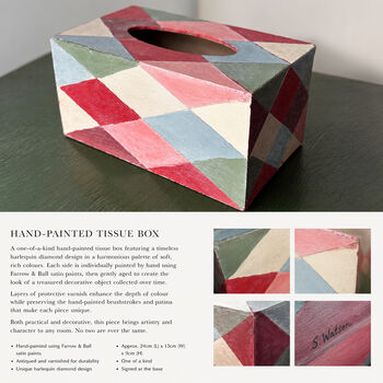 Jester Hand Painted Tissue Box, 3 of 9