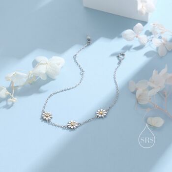 Daisy Flower Trio Bracelet, 5 of 10