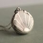 Art Deco Sterling Silver Sunburst Locket, thumbnail 1 of 9