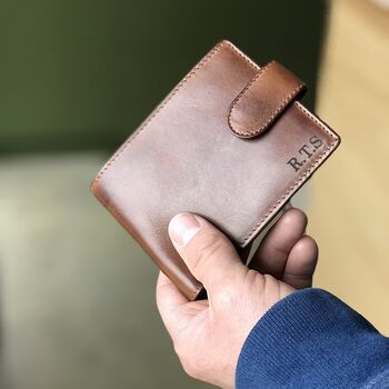 Personalised Mens Leather Wallet, 2 of 12