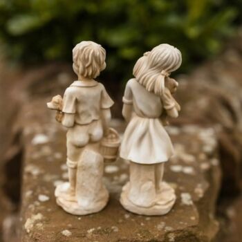 Large Boy And Girl Standing Statues Garden Ornament Decor, 6 of 6