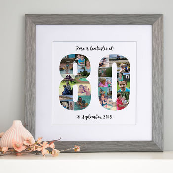 Personalised 80th Birthday Photo Collage, 3 of 9
