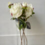Artificial White Real Feel Peony, thumbnail 7 of 11