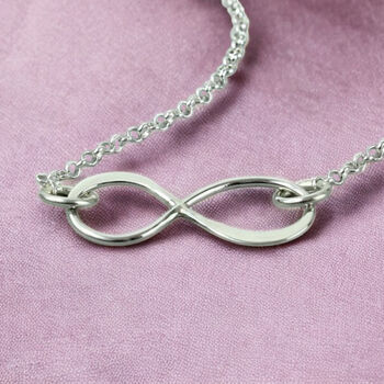 Sterling Silver Infinity Pendant Necklace, 4 of 6