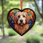 Goldendoodle Stained Glass Effect Heart Suncatcher, thumbnail 4 of 5