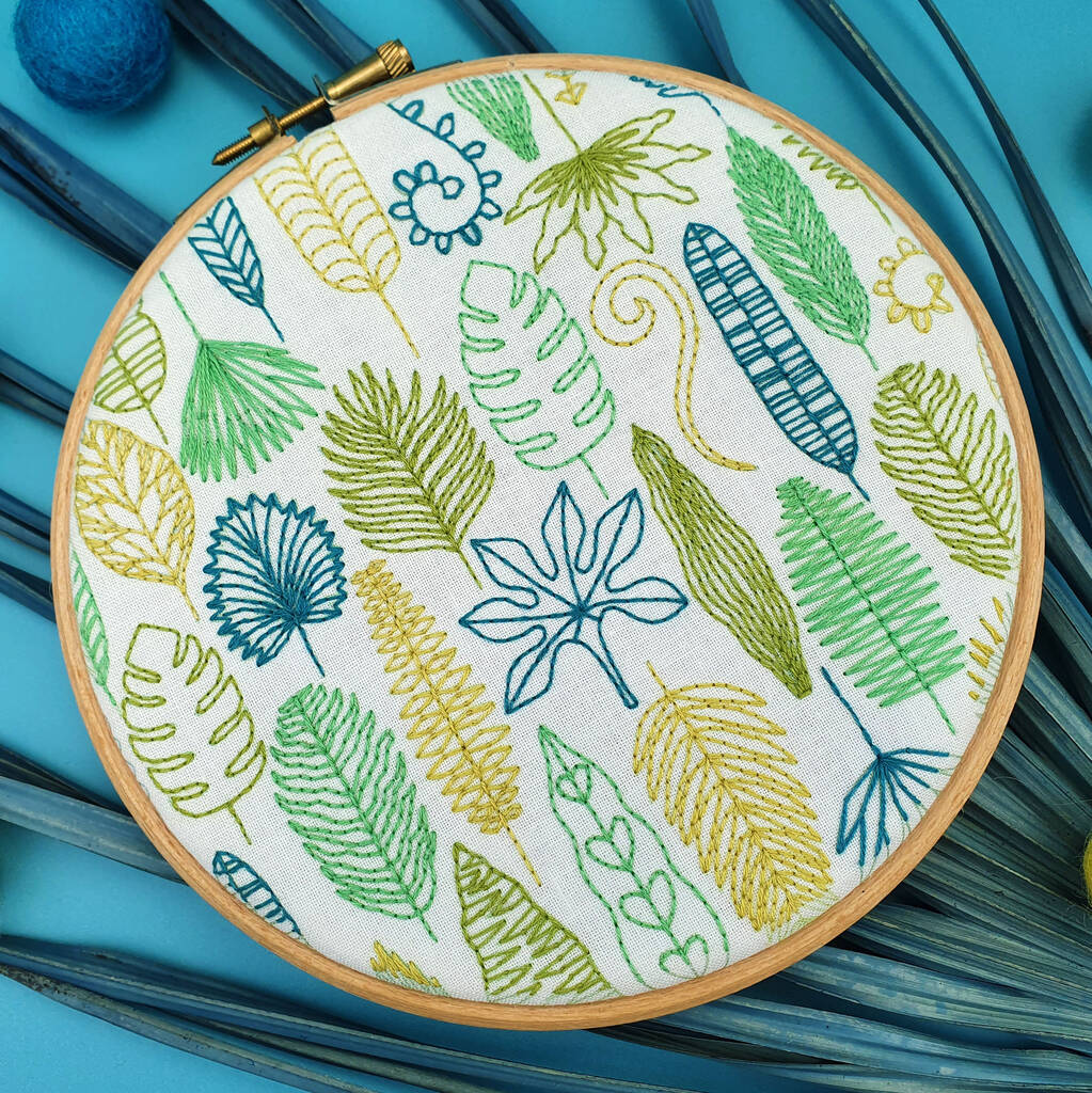 Loadsa Leaves Embroidery Kit, 1 of 5