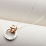 Personalised Silver And 9ct Gold Scroll Hoop Necklace, thumbnail 1 of 6