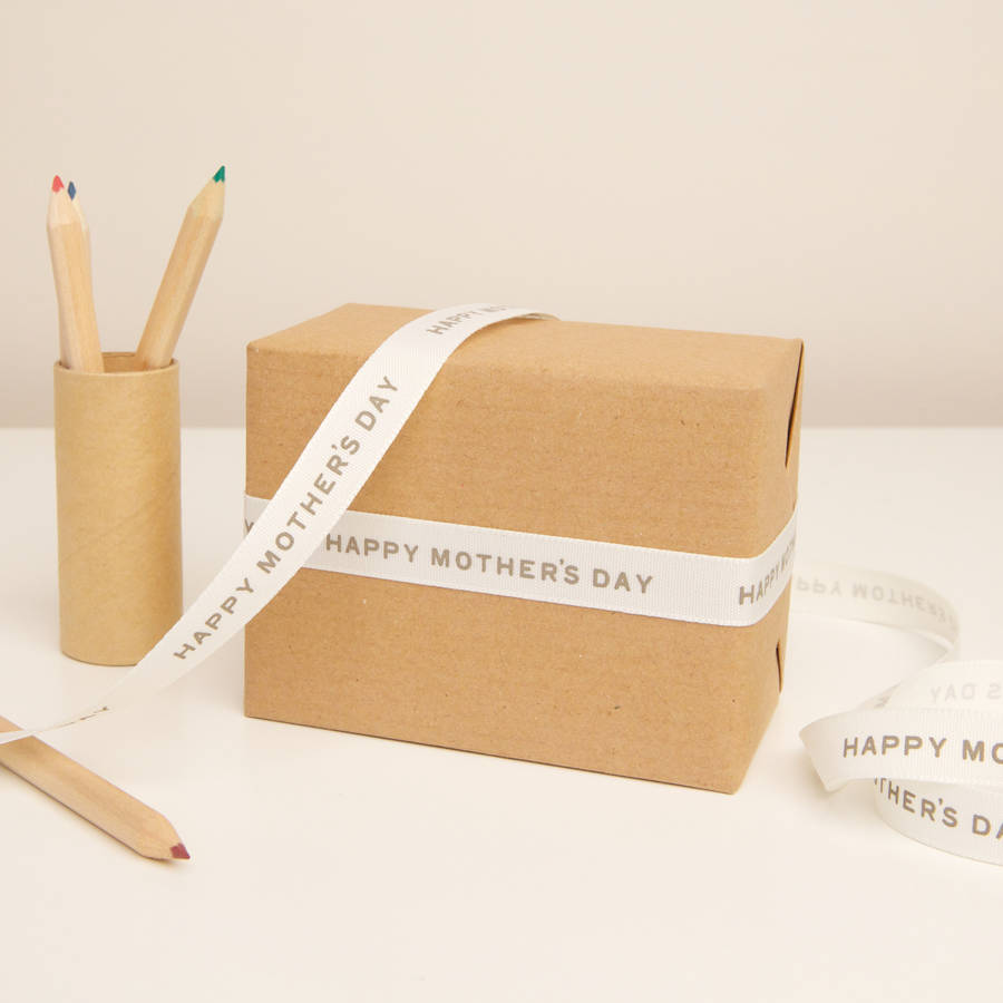 'Happy Mother's Day' Gift Wrap Ribbon By Slice of Pie Designs
