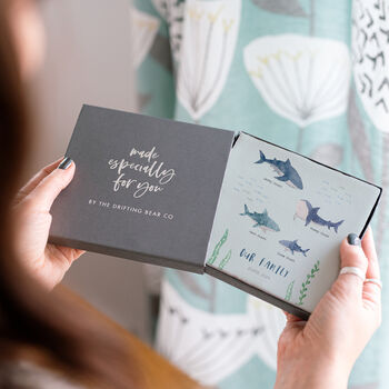 Personalised Baby Shark Family Tile Gift For Dad, 3 of 3