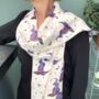 Halloween Witches Hats Print Scarf In Personalised Gift Box, thumbnail 1 of 4