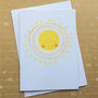 Hello Sunshine Screenprinted Card, thumbnail 1 of 1