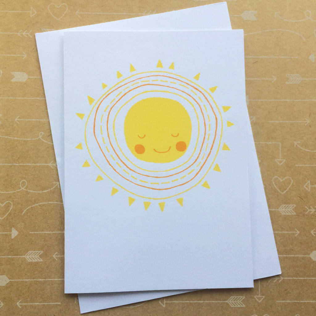 Hello Sunshine Screenprinted Card