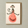 Space Hopping Monkey Happy Birthday Greeting Card, thumbnail 1 of 3