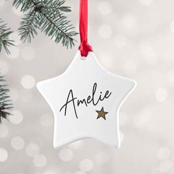 Personalised Christmas Star Decoration, 3 of 8