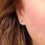 Vermeil Leaf Stud Earrings, thumbnail 2 of 4