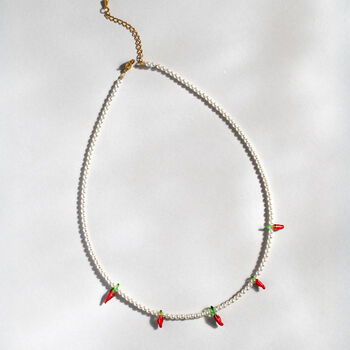 Pearl And Chilli Charm Necklace, 4 of 6