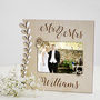 Mr And Mrs Personalised Wooden Wedding Frame, thumbnail 1 of 3