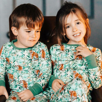 Personalised Children's Jersey Jungle Pyjamas, 2 of 3