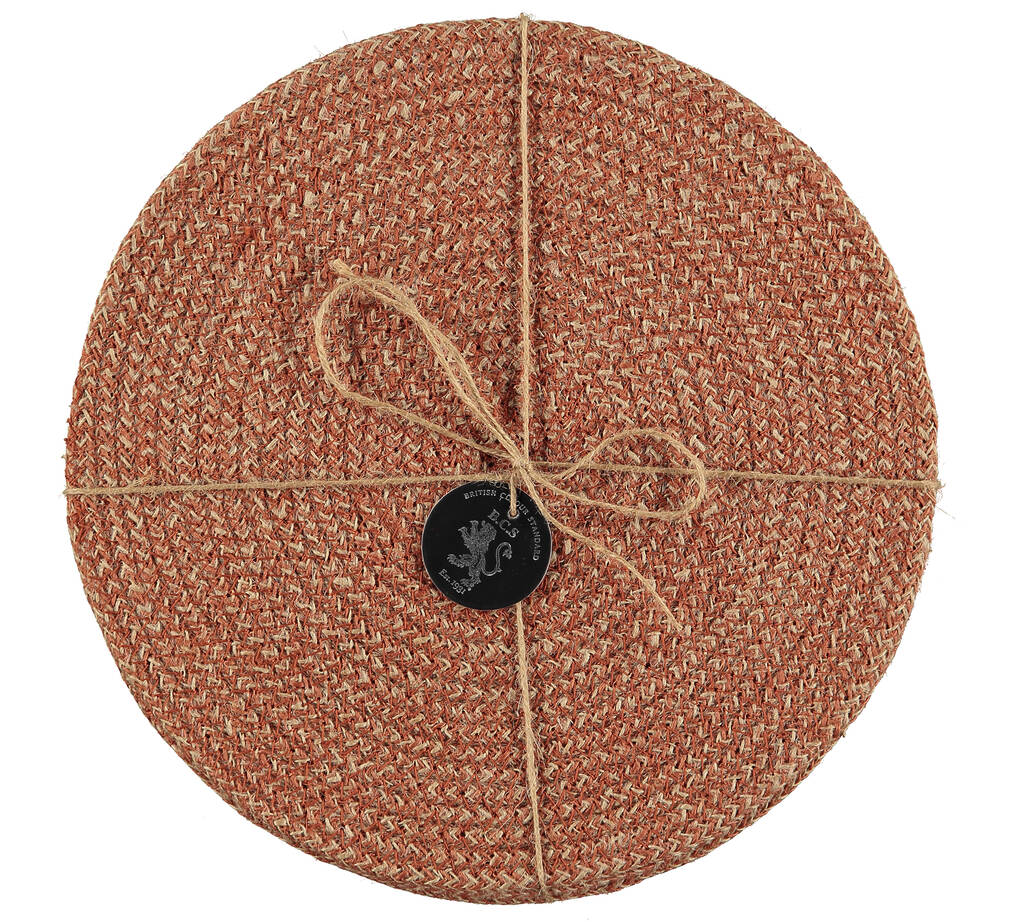 Woven Natural Jute Placemats, Set Of Four By British Colour Standard