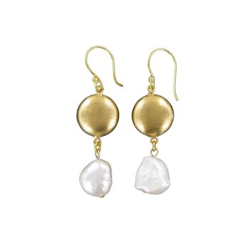 Roisin Baroque Pearl Drop Earrings, 2 of 3