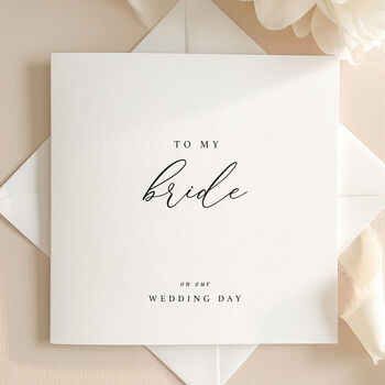 Luxury Wedding Day Card To My Bride, Groom With Wax Seal, 6 of 12