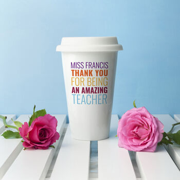 Personalised Amazing Teacher Travel Mug, 2 of 7