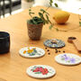 Personalised Birth Flower Plywood Coasters, thumbnail 1 of 7