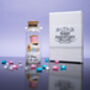 Personalised 2nd Cotton Pink And Blue Anniversary Tiny Bottle Gift, thumbnail 3 of 3