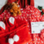 Christmas Red Snuggle Hoodie And Reindeer Teddy Nightie Gift Box / Christmas Eve Box, thumbnail 3 of 8