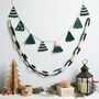 Christmas Tree Garland Paper Chain Knitting Kit, thumbnail 1 of 6