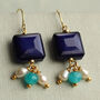 Lapis Lazuli Blue Charm Earrings, thumbnail 1 of 8