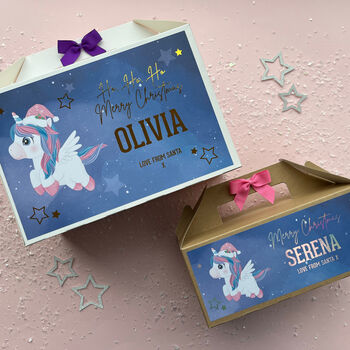 Personalised Unicorn Christmas Eve Gift Box, 2 of 5