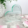 Personalised Wreath Memorial Large Acrylic Freestanding Heart, thumbnail 1 of 4
