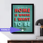 Home Is Where I Want To Be Personalised Wall Art Print, thumbnail 2 of 5