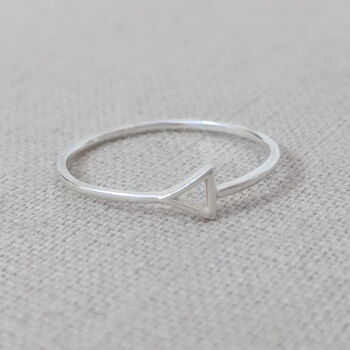 Sterling Silver Triangle Ring, 4 of 7