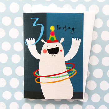 Polar Bear 3rd Birthday Card, 4 of 4
