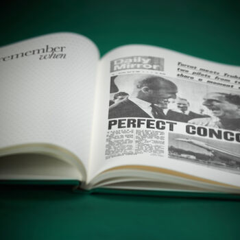 Personalised 60th Birthday Milestone Newspaper Book, 10 of 11