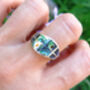 Paua Shell Wave Ring, thumbnail 1 of 10