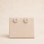 Sterling Silver And Gold Plated Aster Stud Earrings – 8mm, thumbnail 2 of 4
