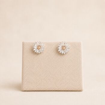 Sterling Silver And Gold Plated Aster Stud Earrings – 8mm, 2 of 4