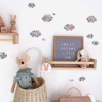 Liberty Fabric Cloud Wall Stickers, 3 of 8