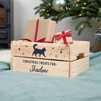 Cat Silhouette Pets Christmas Treats Crate, 2 of 2