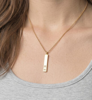 Kin 18 K Gold Plated Uchi And Soto Engraved Pendant, 4 of 5